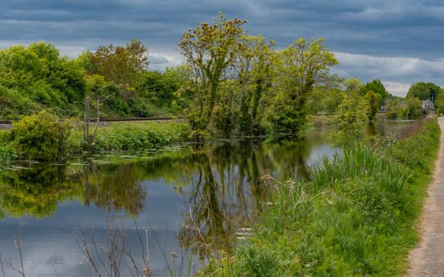 Kayaking Dublin featuring the Royal Canal in the afternoon sun